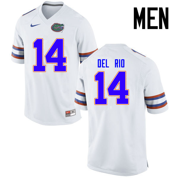 Men Florida Gators #14 Luke Del Rio College Football Jerseys Sale-White